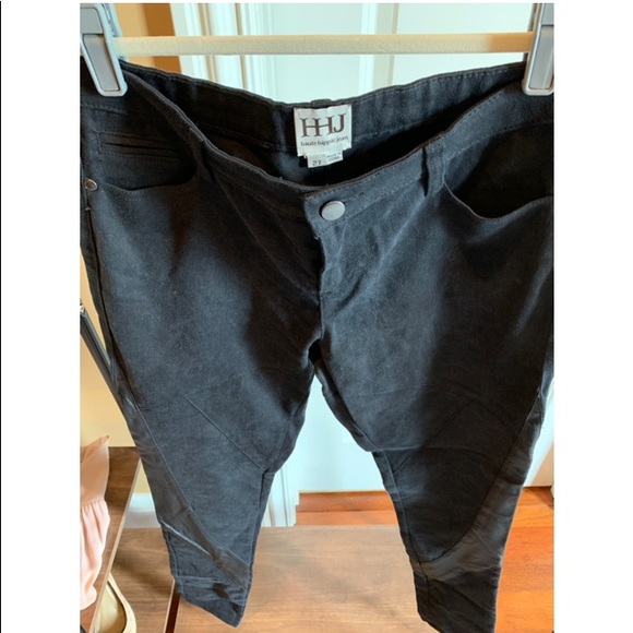 Haute Hippie Black Denim w/Leather Accent, 27w - Picture 2 of 5